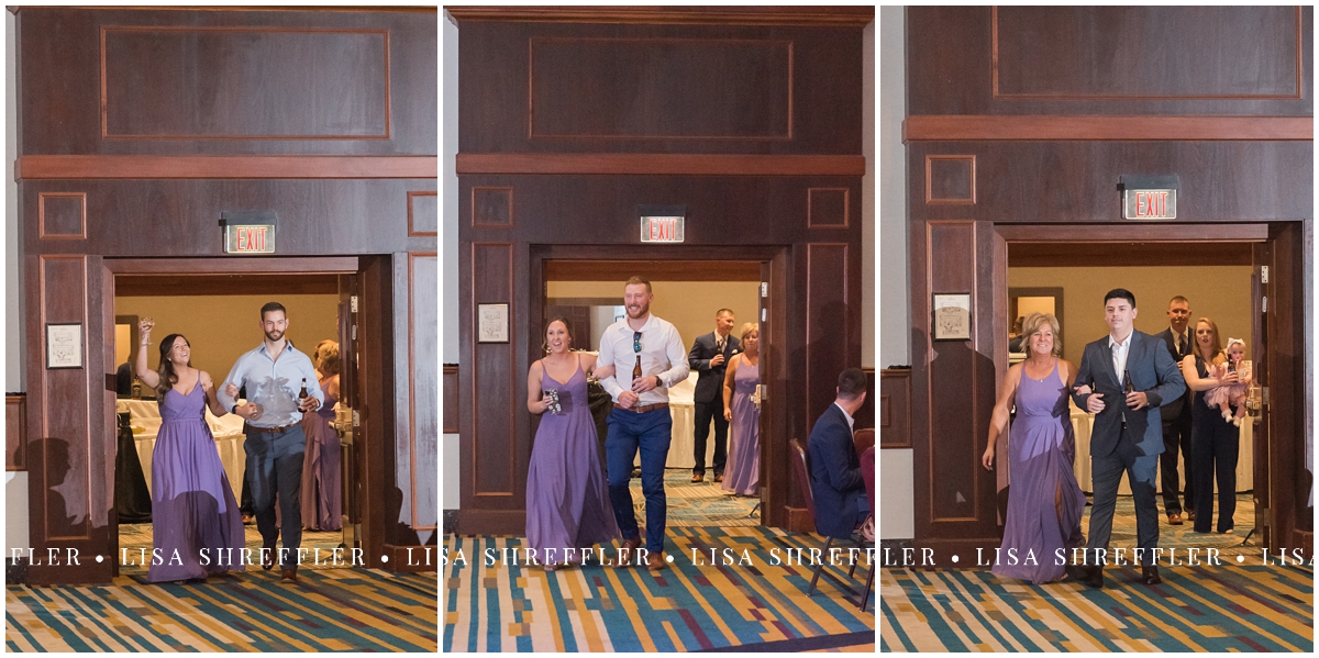 crowne plaza wedding reception in ballroom