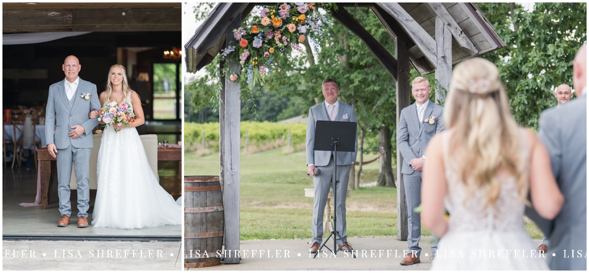 lexi jarett sleepy creek vineyard summer wedding fairmount il 0103