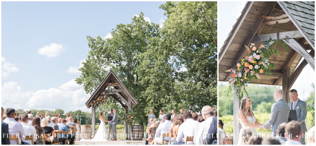 lexi jarett sleepy creek vineyard summer wedding fairmount il 0111