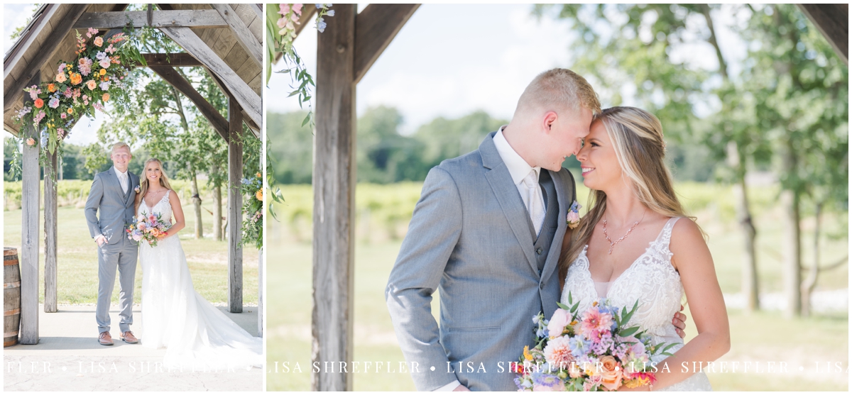 lexi jarett sleepy creek vineyard summer wedding fairmount il 0115